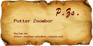 Putter Zsombor névjegykártya